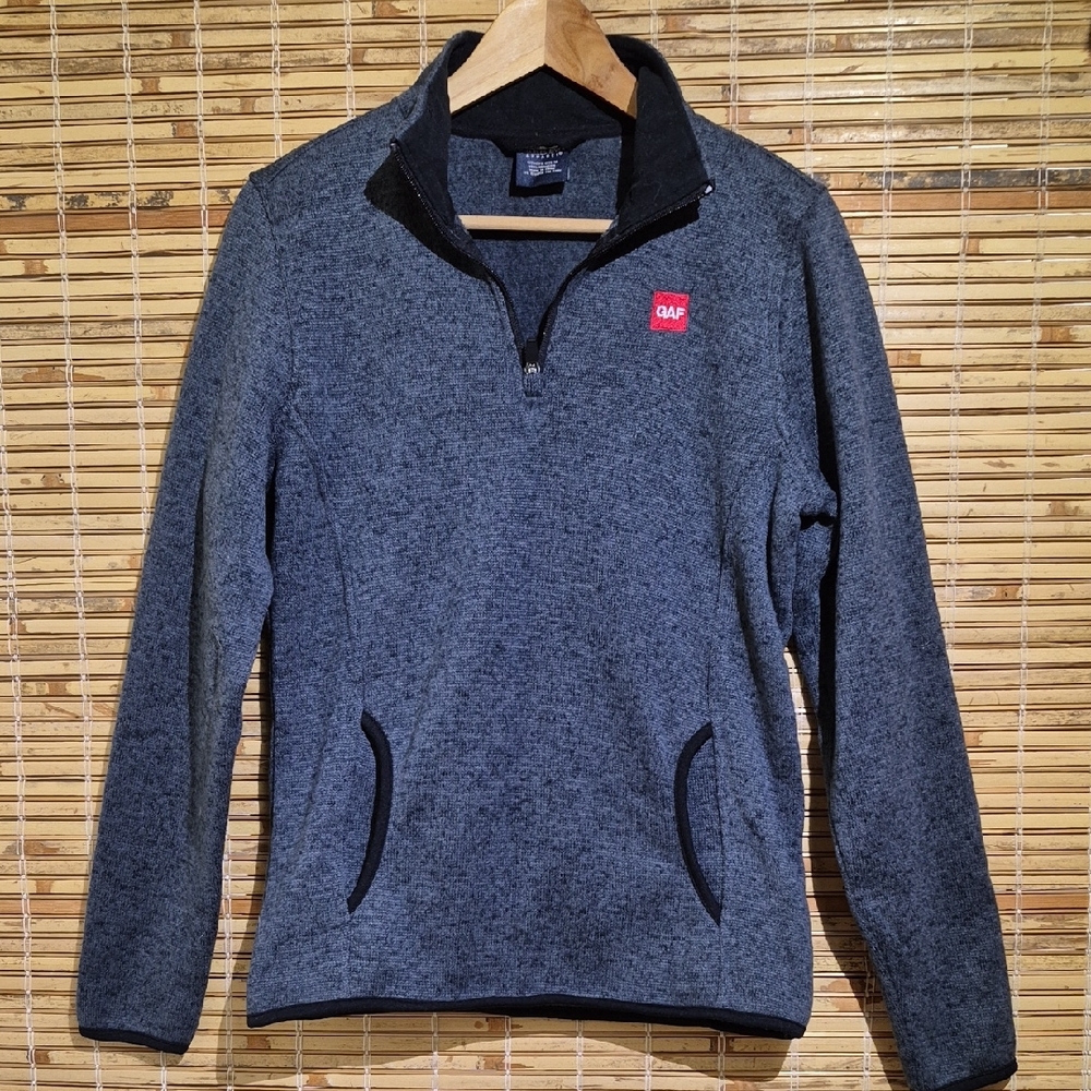 Charles River Apparel Gray Zip Up Sweater with Soft Texture